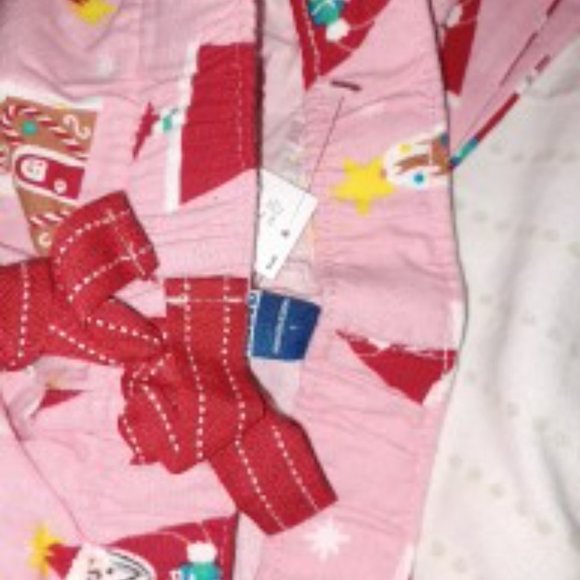 Old Navy Pink Santa Gingerbread Flannel Pajamas NWT - Size Large - Picture 5 of 6